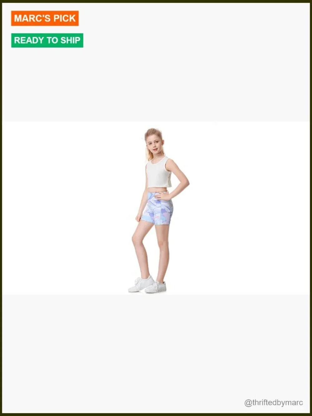 Girls Volleyball Biker Dance Shorts Youth Spandex Yoga Shorts Kids Athletic